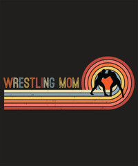 
Wrestling mom typography design with vector