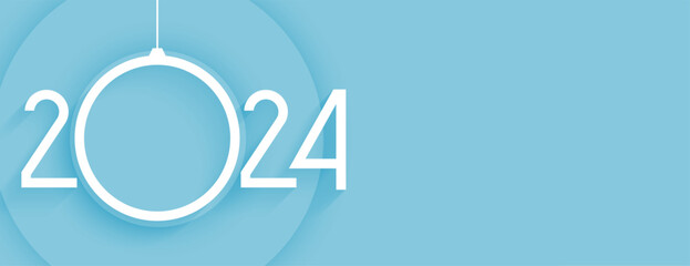 minimal style happy new year 2024 holiday wallpaper design