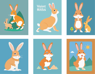 Rabbit Illustration Vector, cartoon illustration of A Character Who Has A Deep Connection With Rabbits And Can Communicate With Them. How Do These Interactions Impact Their Life And Relationships