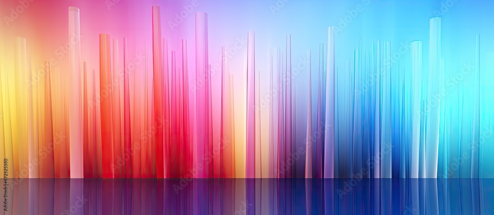 Wall mural multiple vertical lines with a background that has blurred colors