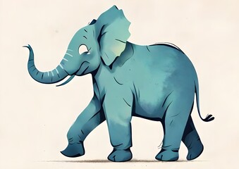 Fototapeta premium elephant cartoon illustration