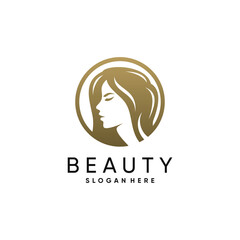 Beauty woman logo design for beauty salon with modern concept