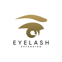 Eyelash extension logo design for woman with modern concept