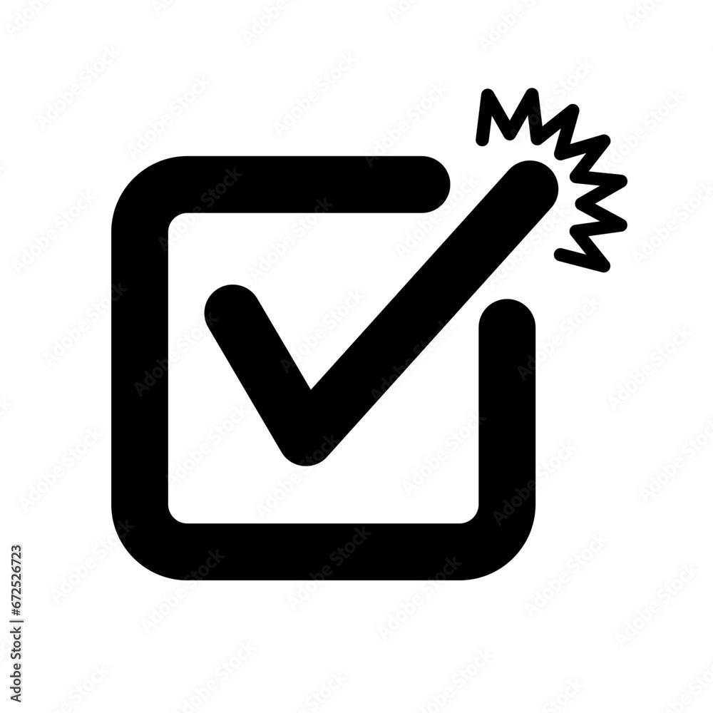 Poster pop highlighting checkbox. checkpoint. vector.