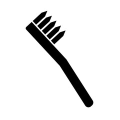 Toothbrush silhouette icon. Tooth brushing. Vector.