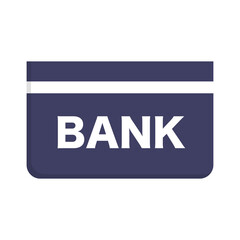 Flat design bank account icon. Vector.