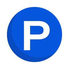Flat design parking mark icon. Vector.