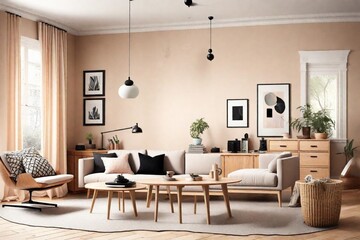 Elegant Contemporary Home Interior with Cozy Living Room