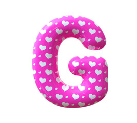 Pink balloon letter G