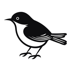 Simple Icon Illustration of Dipper Bird in Trendy Flat Isolated on White Background. SVG Vector