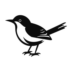 Simple Icon Illustration of Dipper Bird in Trendy Flat Isolated on White Background. SVG Vector