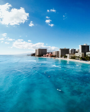 hawaiian beach aerial view photo