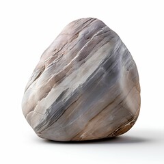 Obraz premium AI generated illustration of A majestic stone with a white background
