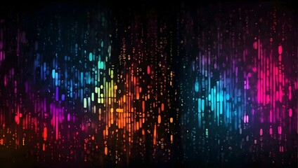 Abstract background with colorful binary code