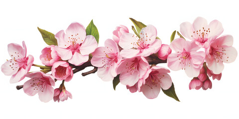 Fototapeta na wymiar Pink spring magnolia flowers branch