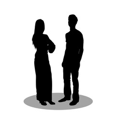 Couple silhouette vector