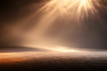 Fototapeta premium AI generated illustration of a dimly lit room with a single light source illuminating the floor