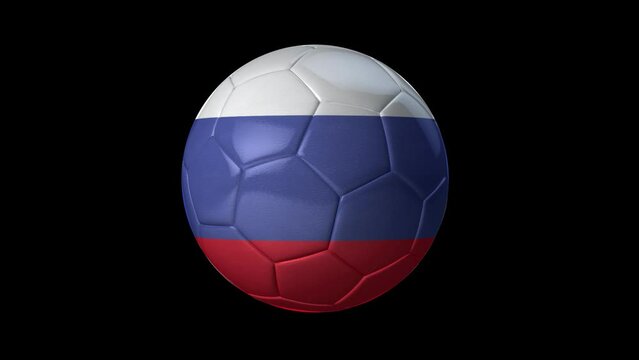 3D Animation Video of a Spinning Ball Icon with a Ball depicting Russia