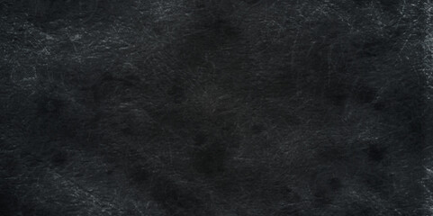 Dark black and stone grungy wall backdrop background. Blank black concrete texture surface background. dark texture chalk board and black board background.	
