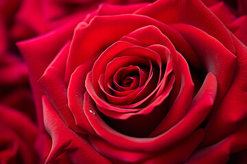 Closeup of beautiful red rose. 