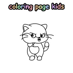 the cat grumbled coloring book kids
