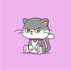 cute cat staring intently
