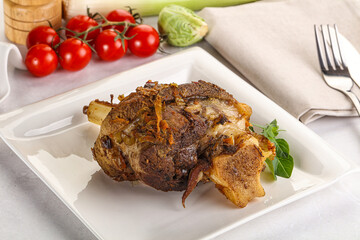 Baked Lamb shank with bone