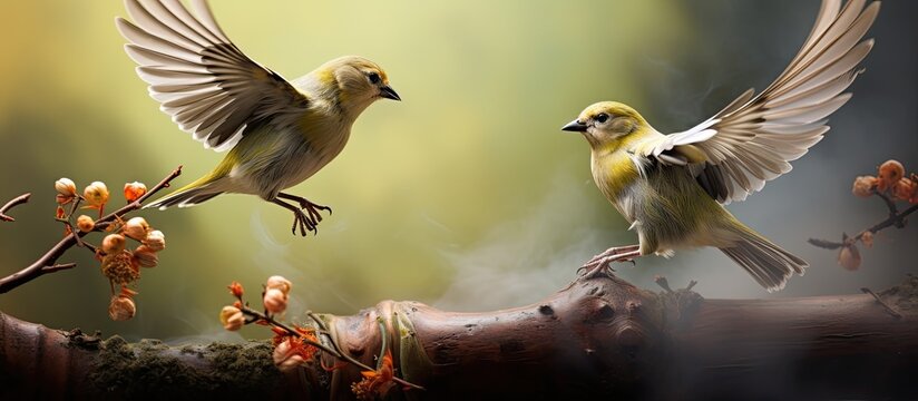 The mesmerizing bellbirds engaged in combat