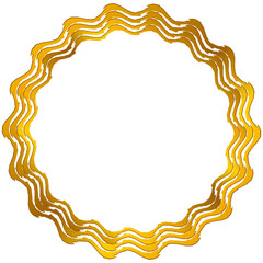 Aesthetic golden circle frame
