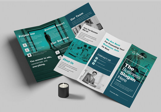 Clean Trifold Brochure Template