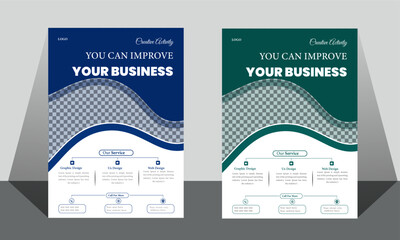 Business Flyer Corporate Flyer Template  Abstract Colorful concepts.
