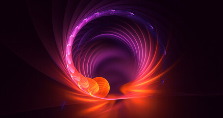 3D manual rendering abstract round light background