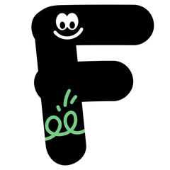 Cute A to Z alphabet designs with doodles for brand logo, logo design, cartoon character, emotion icons, font, typography, ad, fabric print, fashion, accessory, education book, stickers, initials