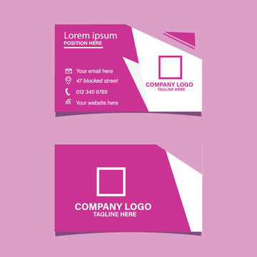 Vector fully editable clean style modern business card design template.