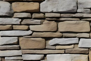 Seamless texture of old stone. Breccia. Classic vintage brickwork of the facade.