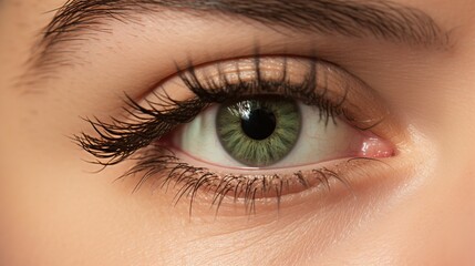 Obraz premium close up of female eye generated by AI