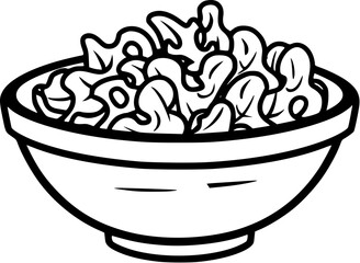 Hand-drawn Cruise Vacation Salad Vintage Outline Icon