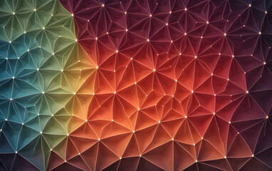 abstract background with triangles. Abstract background with line and node connection neural pattern design