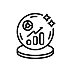 Black line icon for predictive 