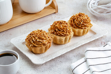 cake with salted caramel and nuts
