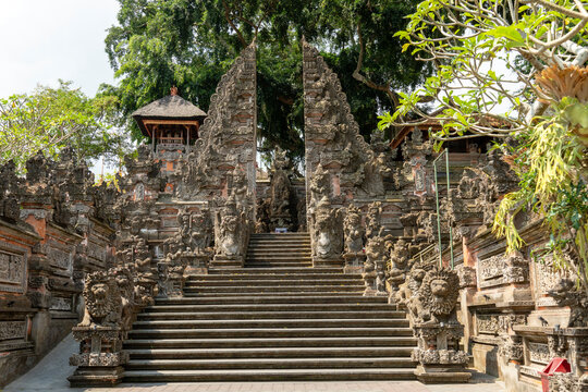 Gates to one of the Hindu temples in Bali in Indonesia
