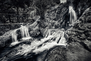 Waterfalls from the El Algar fountains in Callosa