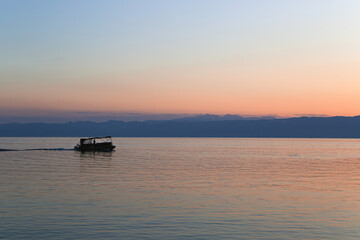 Sailing into the Sunset on Lake Ohrid, North Macedonia