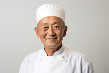 a man in a chef's hat is smiling