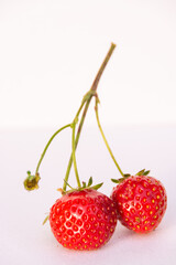 Fresh, appetizing, delicious, healthy, fragrant, varietal red strawberries. Healthy eating.