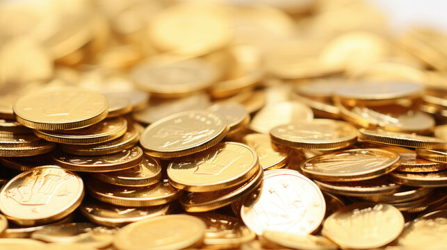 A Pile Of Coins A Photo Istockphoto On White Background , Background Image, Hd