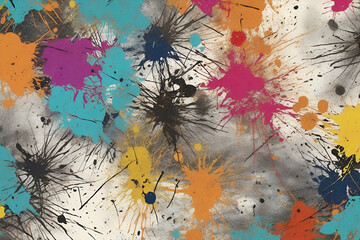 Colorful Splatter Scratch Rough Dirty Style