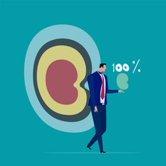 Investment asset allocation and balancing concept Businessman investors make pie charts to balance their portfolios to suit risk and return. © ABC-XYZ