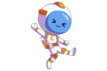 Cute Astronaut Cartoon Character Design