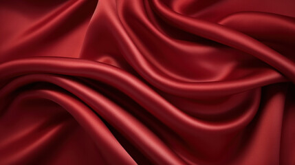 Obraz premium Dark red silk texture with soft waves
